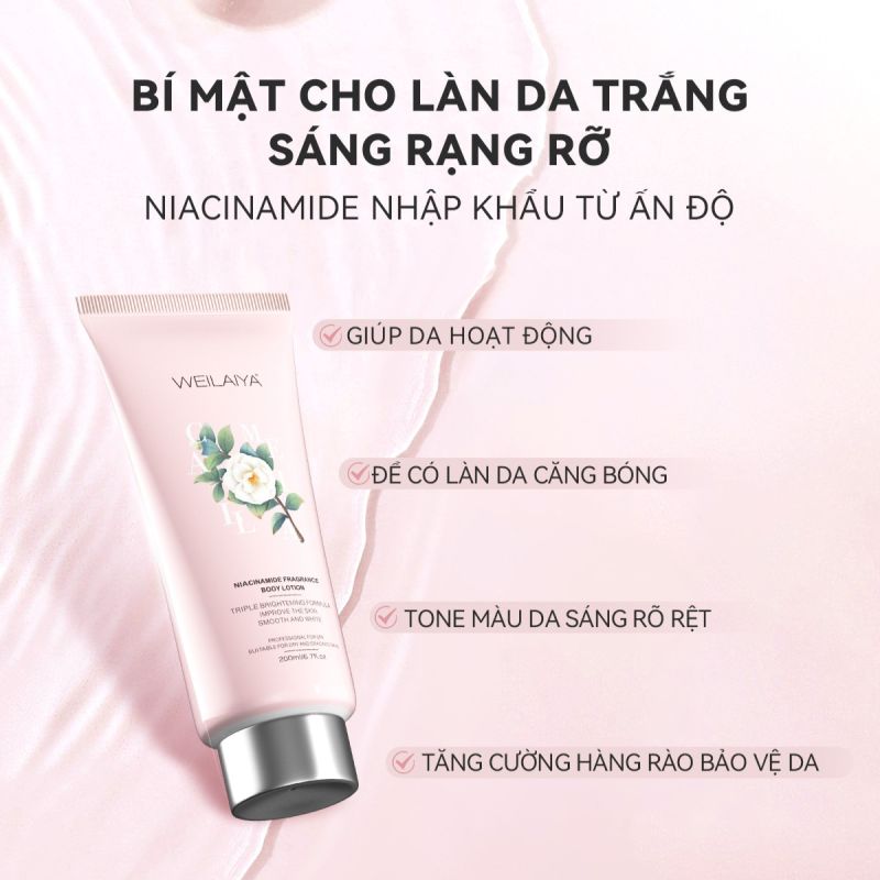 Công dụng sữa dưỡng thể Weilaiya